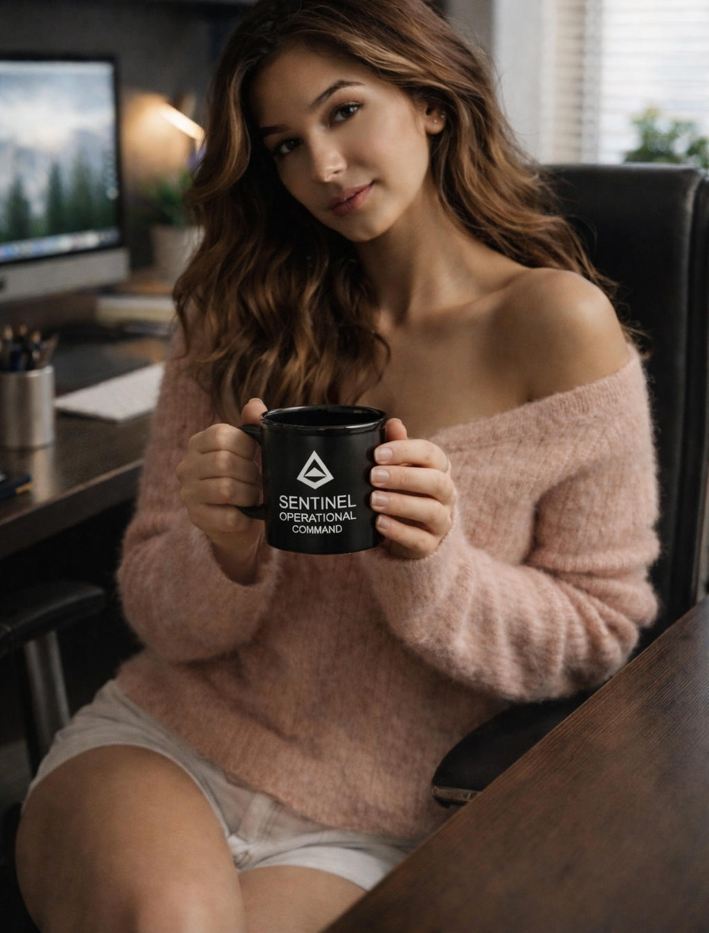 Black Glossy Mug Sentinel