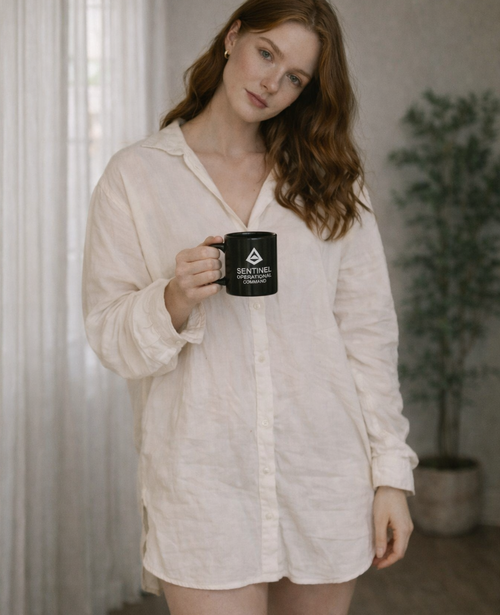 Black Glossy Mug Sentinel